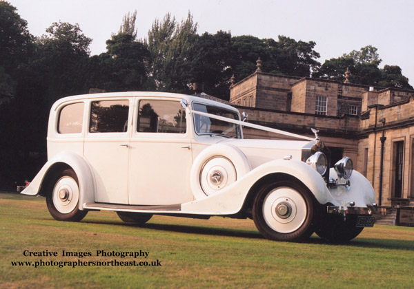 Beamish hall wedding car
