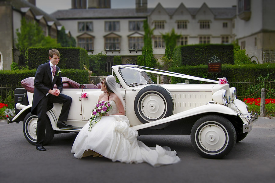 Wedding Car with Couple