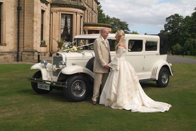 Beamish hall wedding car picture