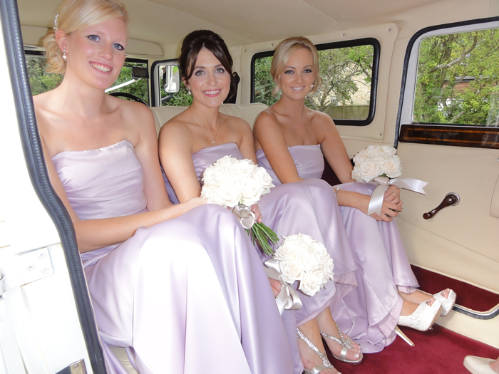 car interior bridal party